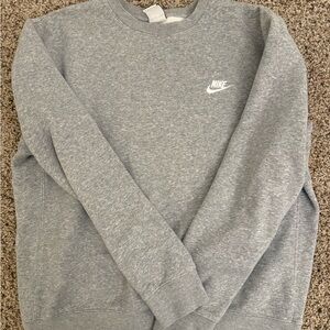 Nike Men's Heather Gray Crewneck Sweater